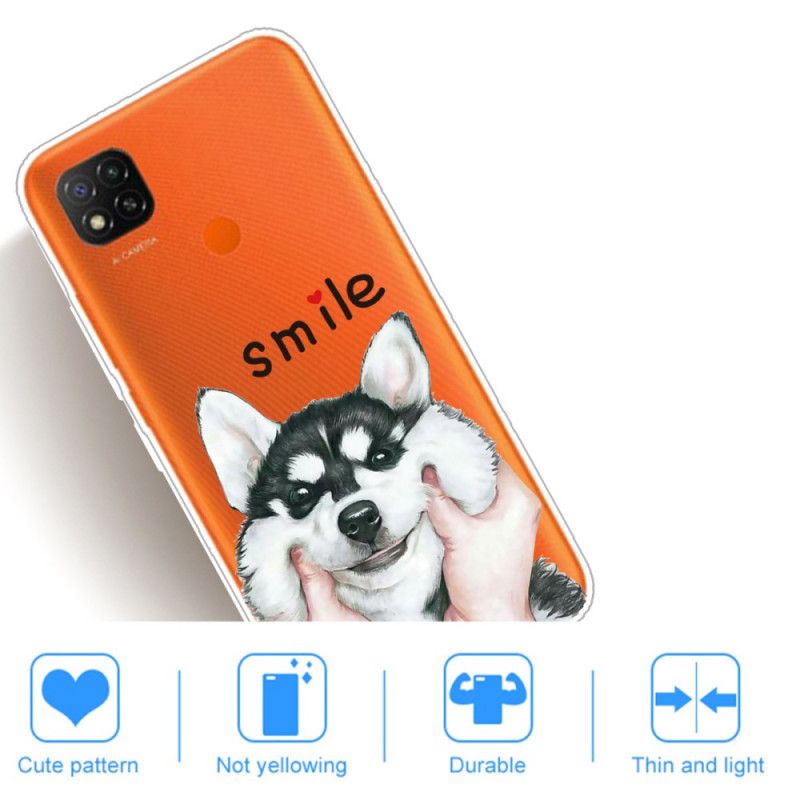 Case Hoesje Xiaomi Redmi 9C Telefoonhoesje Glimlach Hond