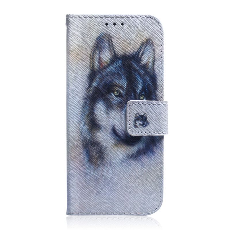Cover Folio-hoesje Xiaomi Redmi 9C Telefoonhoesje Blik Van Een Hond