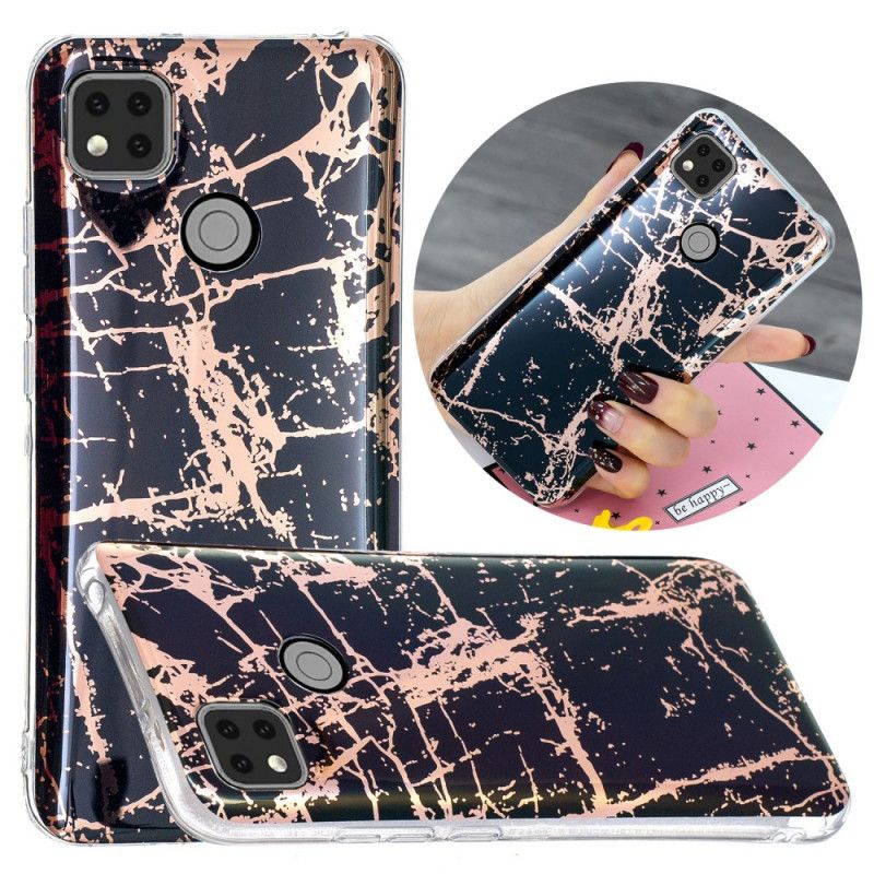 Cover Hoesje Xiaomi Redmi 9C Groen Zwart Telefoonhoesje Ultra Designer Marmer