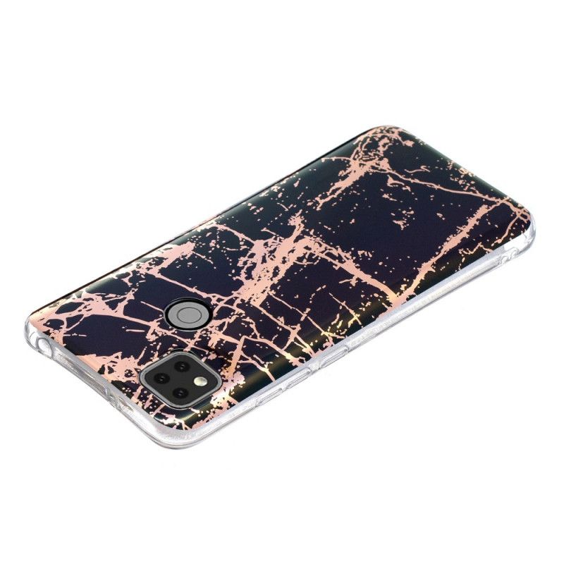Cover Hoesje Xiaomi Redmi 9C Groen Zwart Telefoonhoesje Ultra Designer Marmer
