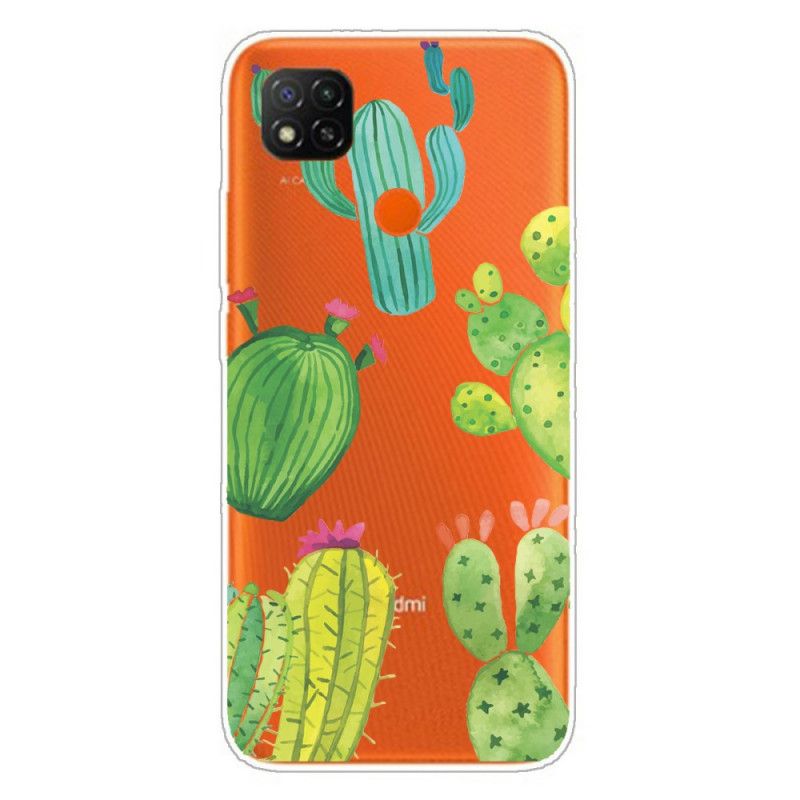 Cover Hoesje Xiaomi Redmi 9C Telefoonhoesje Aquarel Cactus