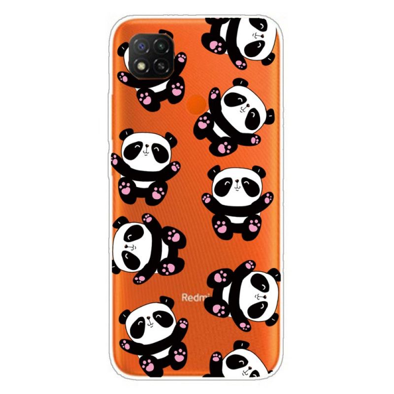 Cover Hoesje Xiaomi Redmi 9C Telefoonhoesje Leuke Panda'S