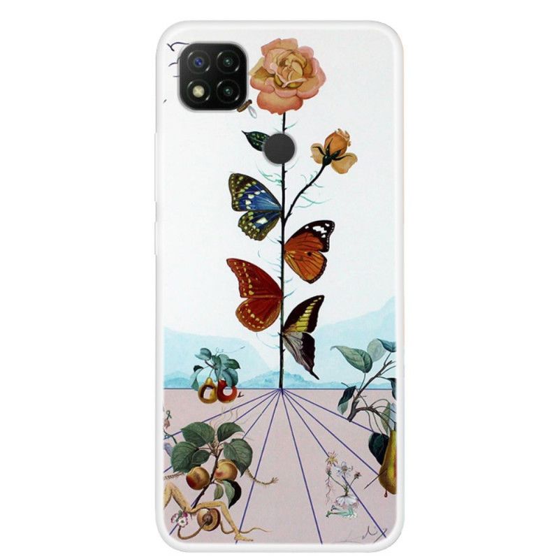 Cover Hoesje Xiaomi Redmi 9C Telefoonhoesje Vlinders Van De Natuur