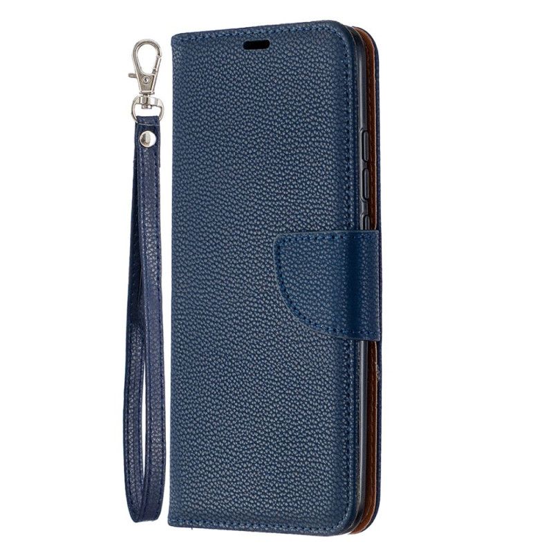Flip Case Leren Xiaomi Redmi 9C Grijs Zwart Lychee Schuine Flap