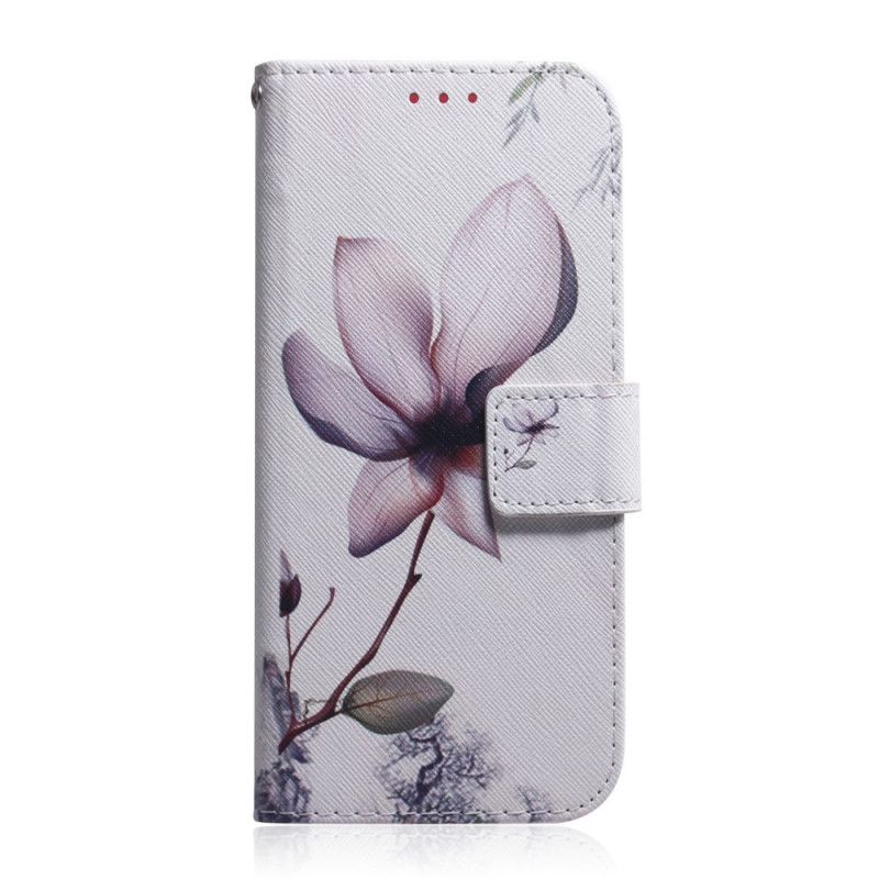 Flip Case Leren Xiaomi Redmi 9C Oud Roze Bloem
