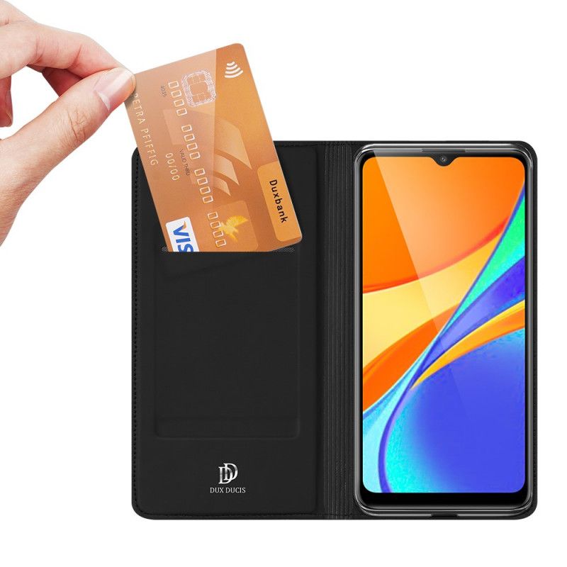 Folio-hoesje voor Xiaomi Redmi 9C Goud Zwart Dux Ducis Pro Series Skin