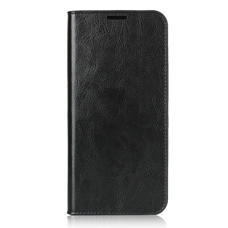 Folio-hoesje voor Xiaomi Redmi 9C Rood Zwart Echt Leer