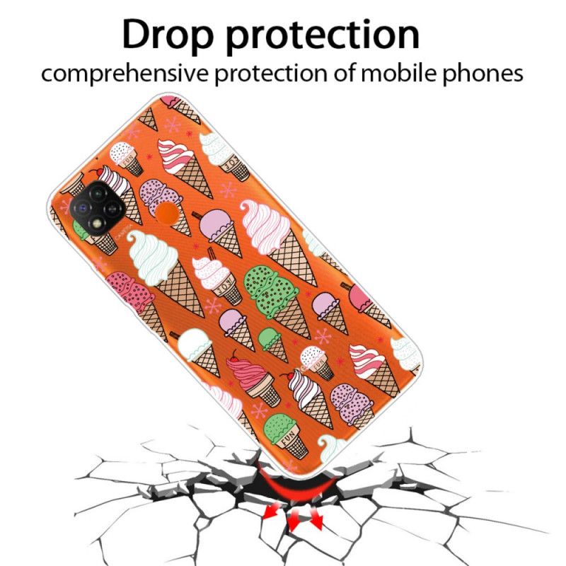 Hoesje voor Xiaomi Redmi 9C Gekleurd Roomijs