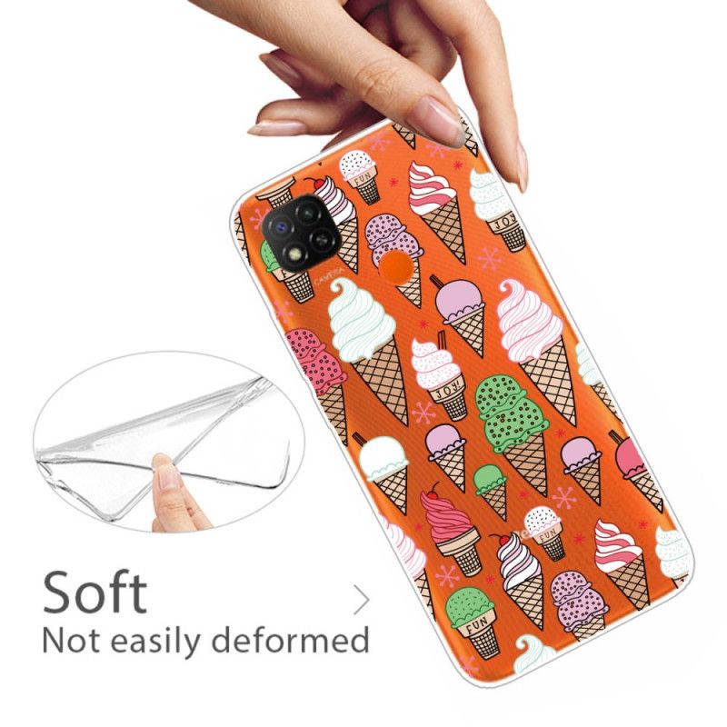 Hoesje voor Xiaomi Redmi 9C Gekleurd Roomijs