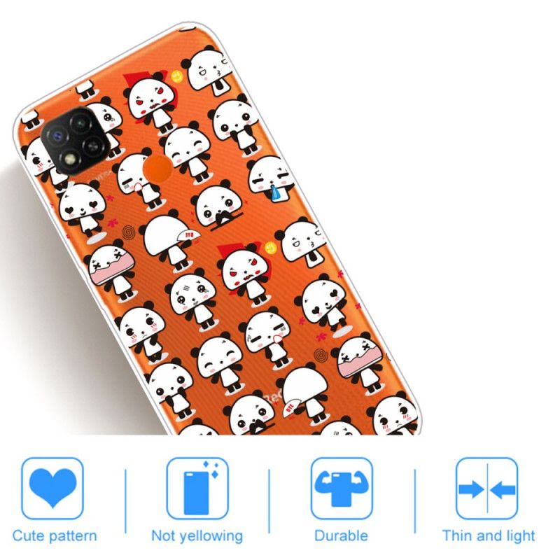 Hoesje voor Xiaomi Redmi 9C Grappige Panda'S