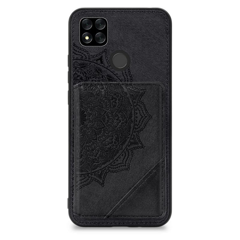 Hoesje voor Xiaomi Redmi 9C Grijs Zwart Multifunctioneel Mandala-Ontwerp