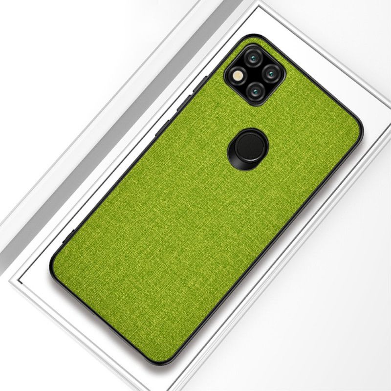 Hoesje voor Xiaomi Redmi 9C Grijs Zwart Stof Textuur