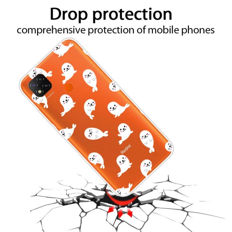 Hoesje voor Xiaomi Redmi 9C Leuke Zeeleeuwen