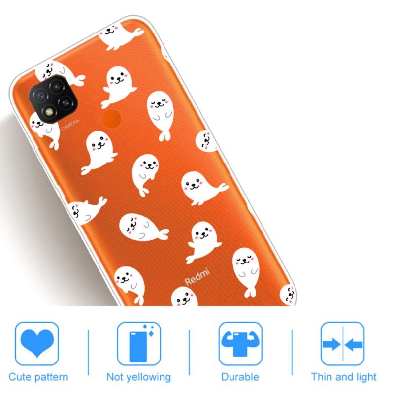 Hoesje voor Xiaomi Redmi 9C Leuke Zeeleeuwen