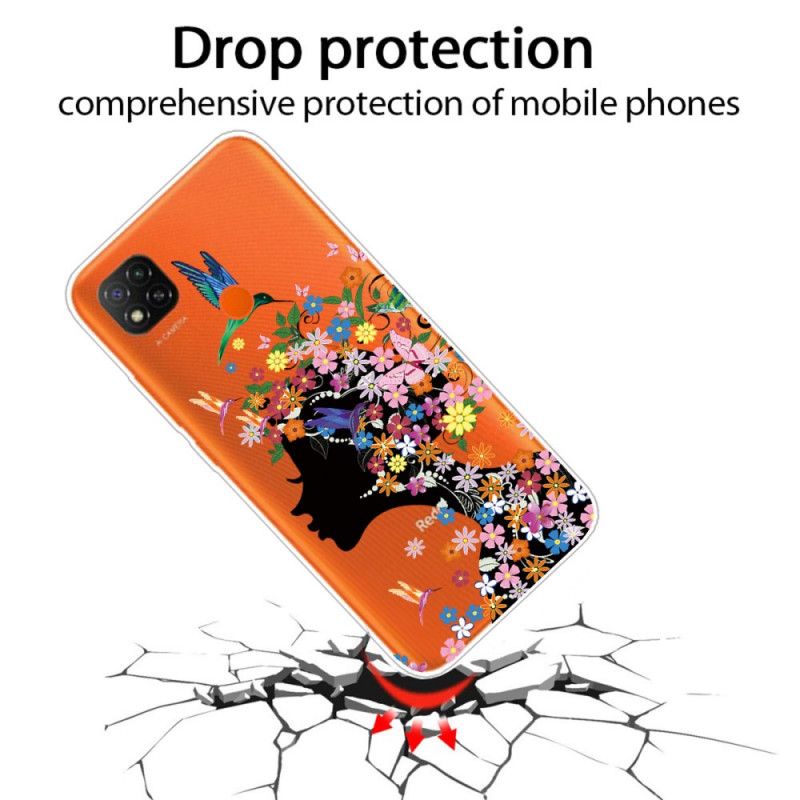 Hoesje voor Xiaomi Redmi 9C Mooi Bloemhoofdje