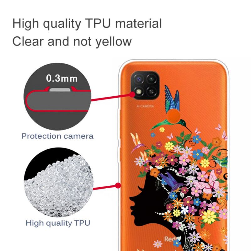 Hoesje voor Xiaomi Redmi 9C Mooi Bloemhoofdje