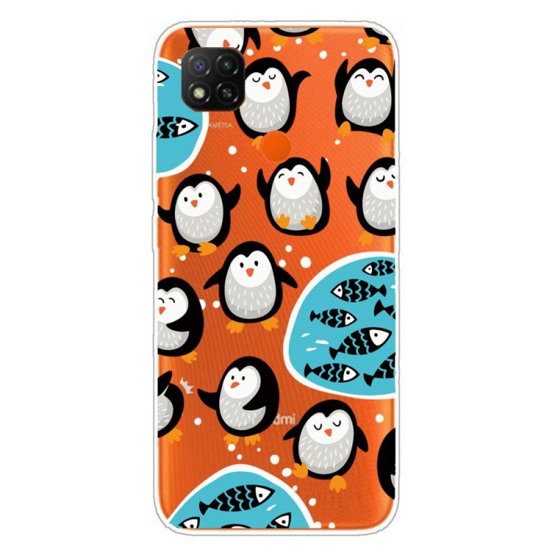 Hoesje voor Xiaomi Redmi 9C Pinguïns En Vissen