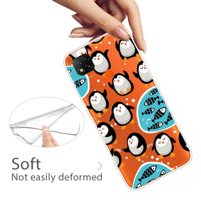 Hoesje voor Xiaomi Redmi 9C Pinguïns En Vissen