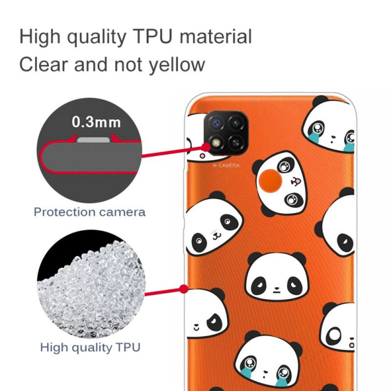 Hoesje voor Xiaomi Redmi 9C Sentimentele Panda'S
