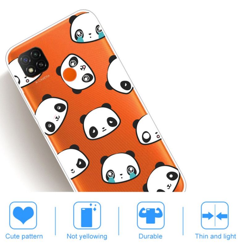 Hoesje voor Xiaomi Redmi 9C Sentimentele Panda'S