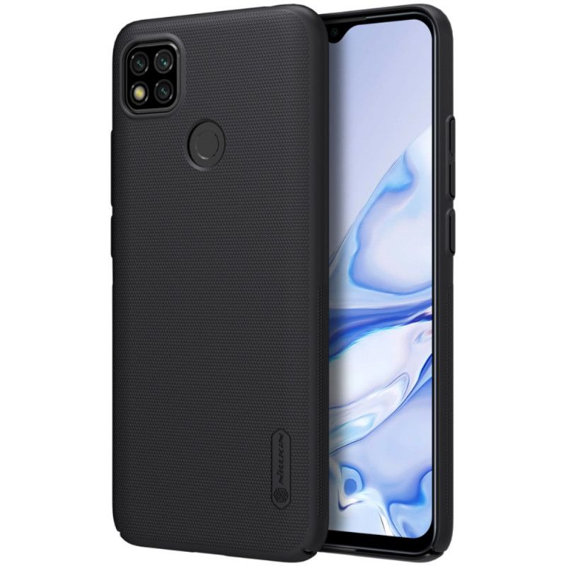 Hoesje voor Xiaomi Redmi 9C Wit Zwart Stijve Frosted Nillkin