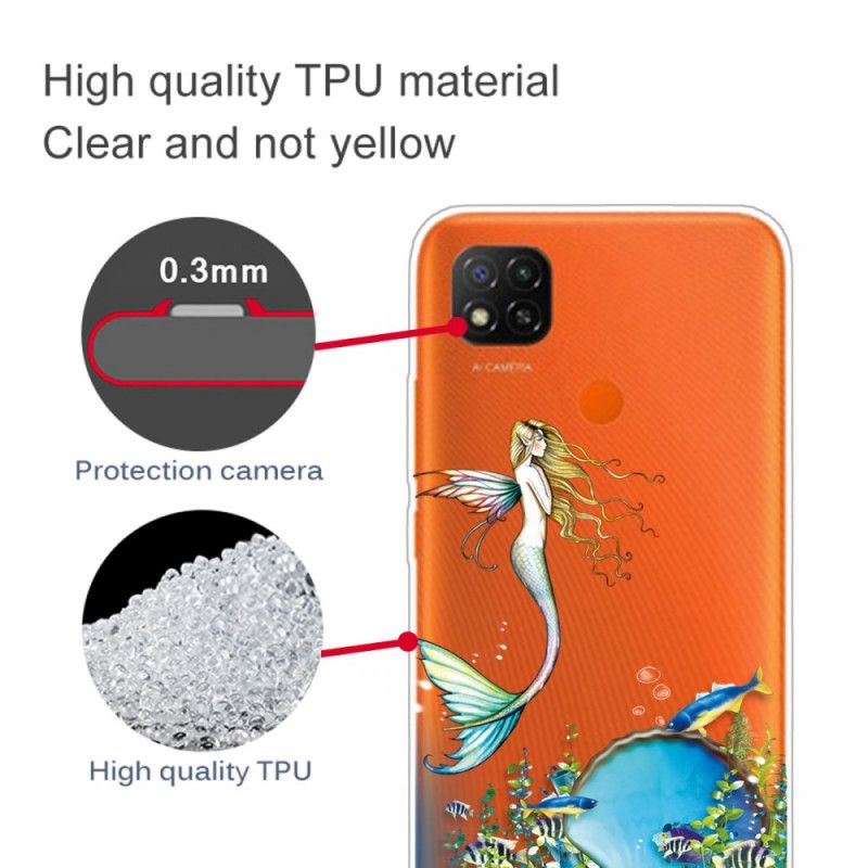 Hoesje Xiaomi Redmi 9C Blauwe Sirene