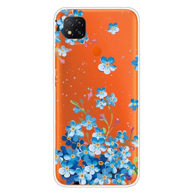 Hoesje Xiaomi Redmi 9C Boeket Blauwe Bloemen