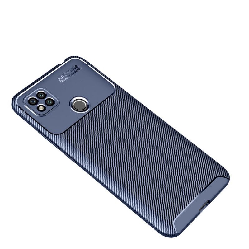 Hoesje Xiaomi Redmi 9C Donkerblauw Zwart Flexibele Koolstofvezel