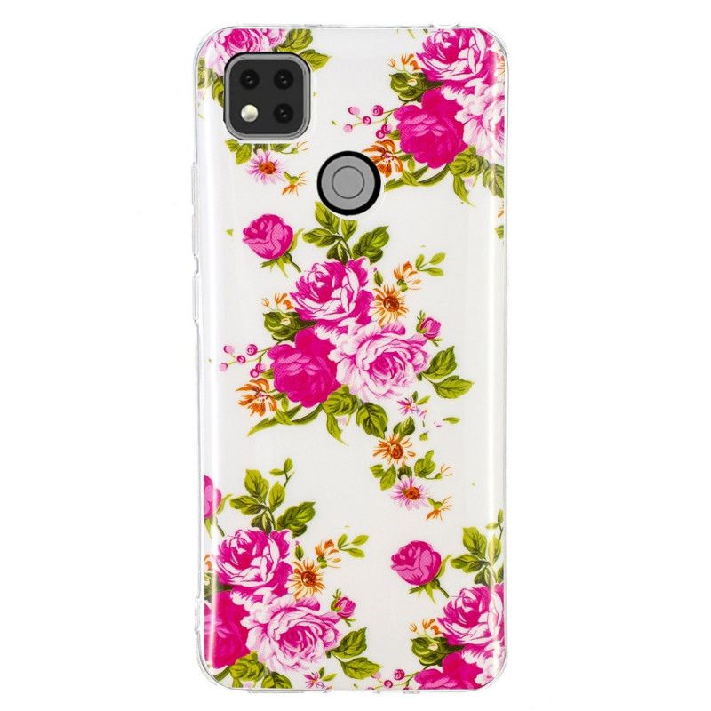 Hoesje Xiaomi Redmi 9C Fluorescerende Vrijheidsbloemen
