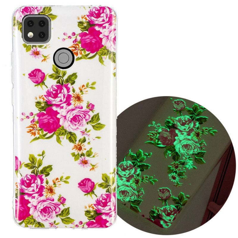 Hoesje Xiaomi Redmi 9C Fluorescerende Vrijheidsbloemen