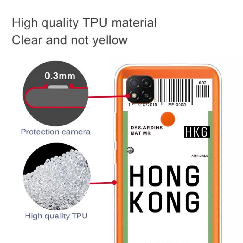 Hoesje Xiaomi Redmi 9C Instapkaart Naar Hong Kong