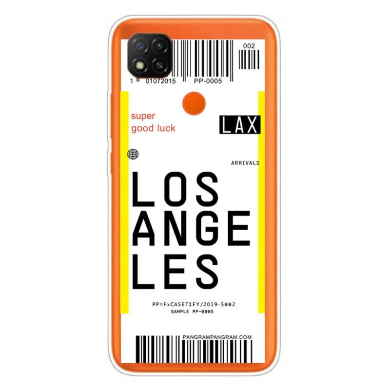 Hoesje Xiaomi Redmi 9C Instapkaart Naar Los Angeles
