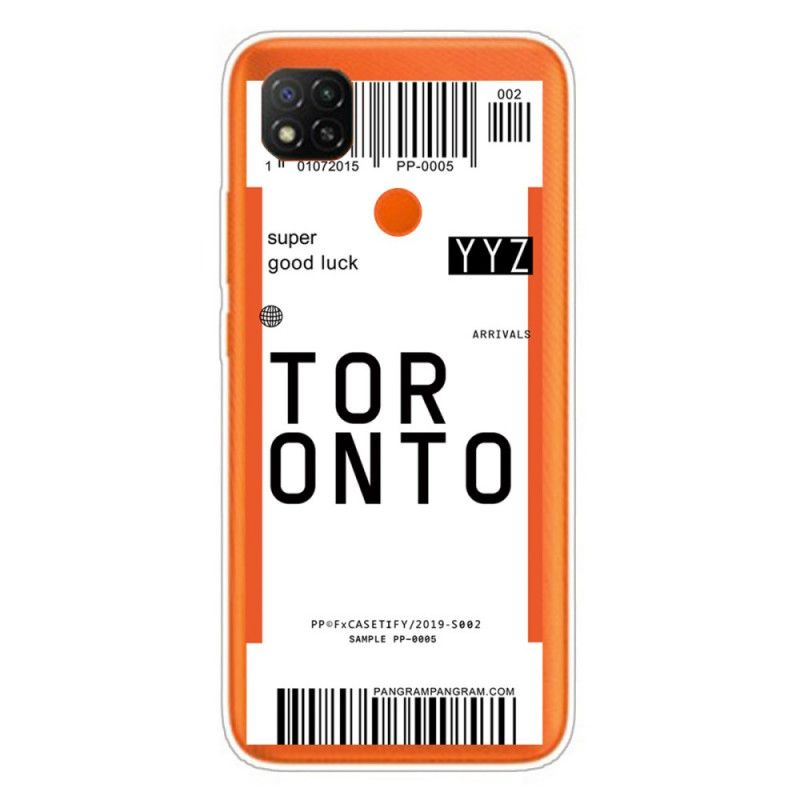 Hoesje Xiaomi Redmi 9C Instapkaart Naar Toronto