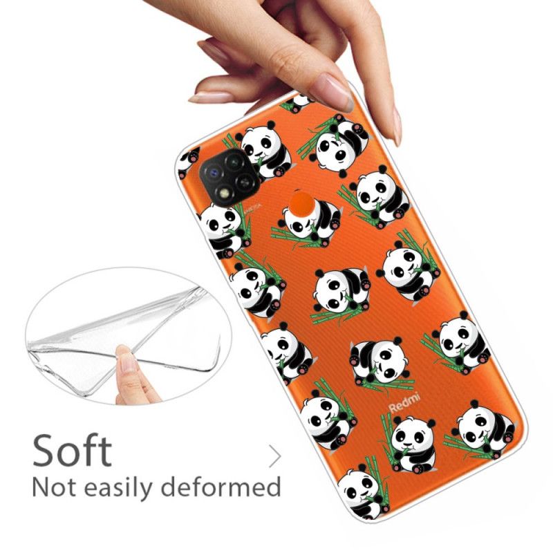 Hoesje Xiaomi Redmi 9C Kleine Panda'S