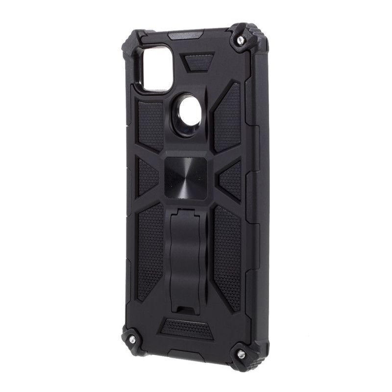 Hoesje Xiaomi Redmi 9C Rood Zwart Afneembaar Met Verwijderbare Steun