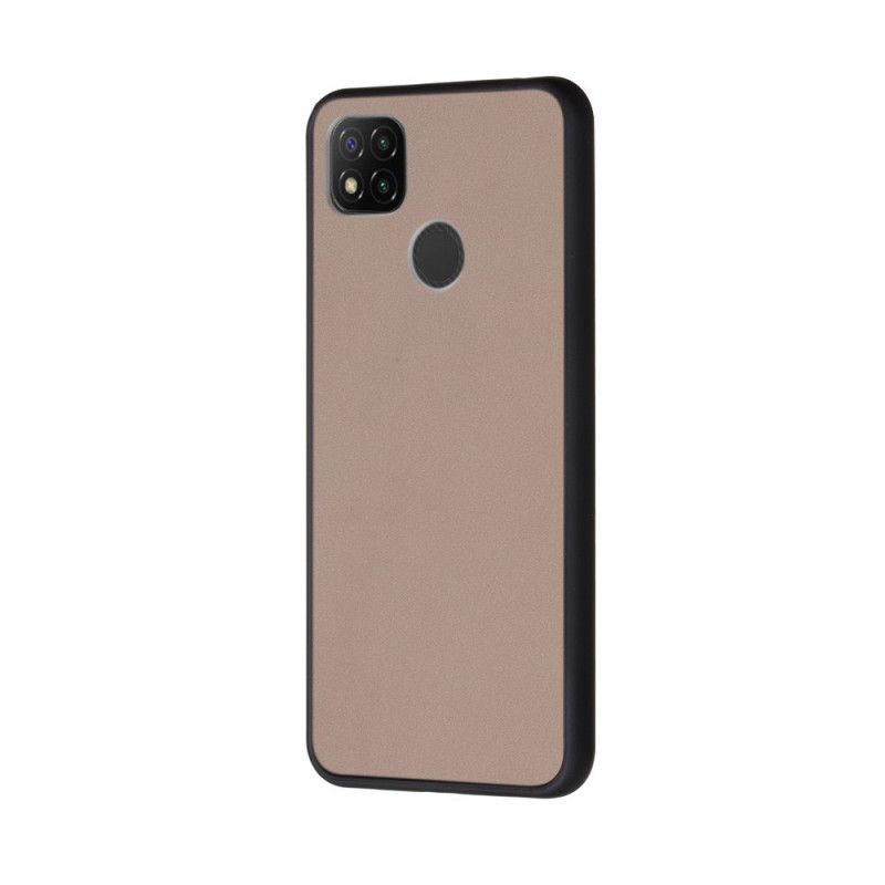 Hoesje Xiaomi Redmi 9C Rood Zwart Hybride Met Gekleurde Randen