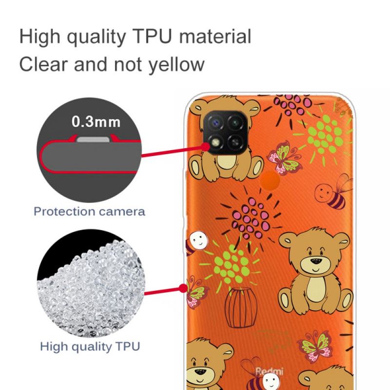 Hoesje Xiaomi Redmi 9C Top Teddyberen