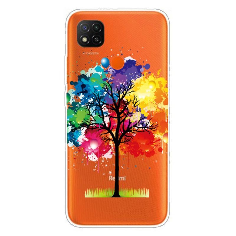 Hoesje Xiaomi Redmi 9C Transparante Aquarelboom