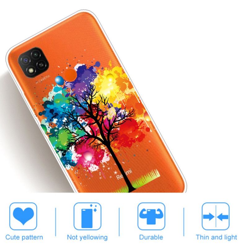 Hoesje Xiaomi Redmi 9C Transparante Aquarelboom