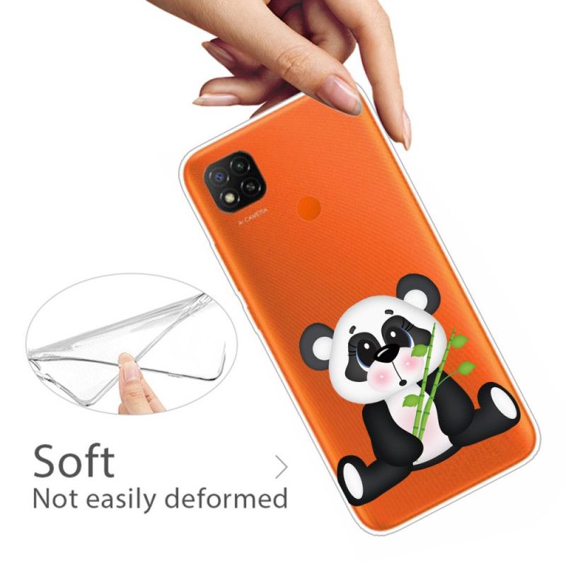 Hoesje Xiaomi Redmi 9C Transparante Droevige Panda