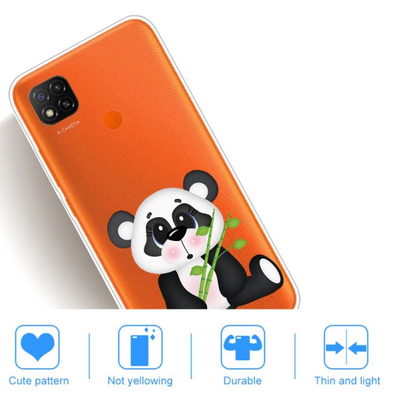 Hoesje Xiaomi Redmi 9C Transparante Droevige Panda