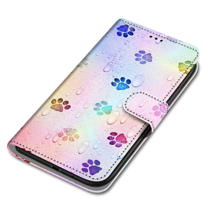 Leren Hoesje voor Xiaomi Redmi 9C Kattensporen