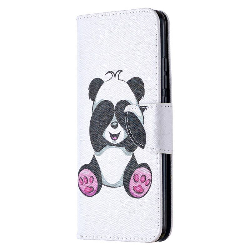 Leren Hoesje voor Xiaomi Redmi 9C Leuke Panda