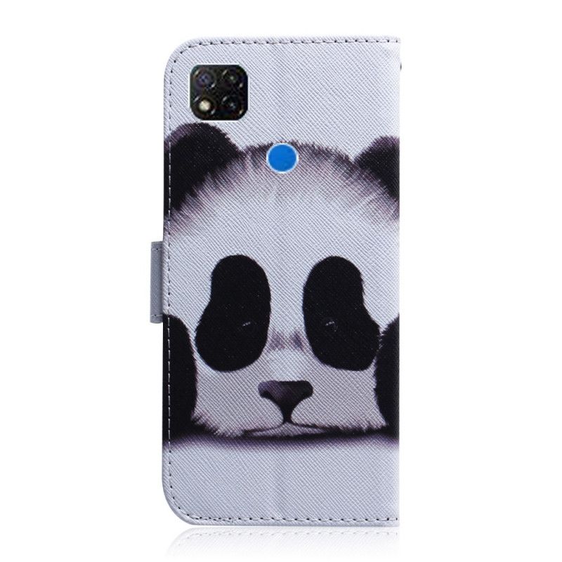 Leren Hoesje voor Xiaomi Redmi 9C Pandagezicht
