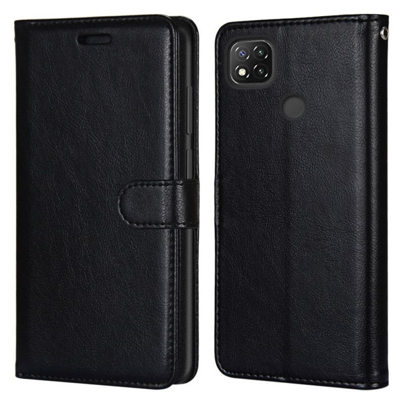 Leren Hoesje voor Xiaomi Redmi 9C Wit Zwart Klassieke Nieuwe Kleuren
