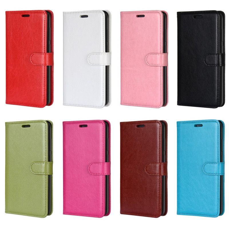 Leren Hoesje voor Xiaomi Redmi 9C Wit Zwart Klassieke Nieuwe Kleuren