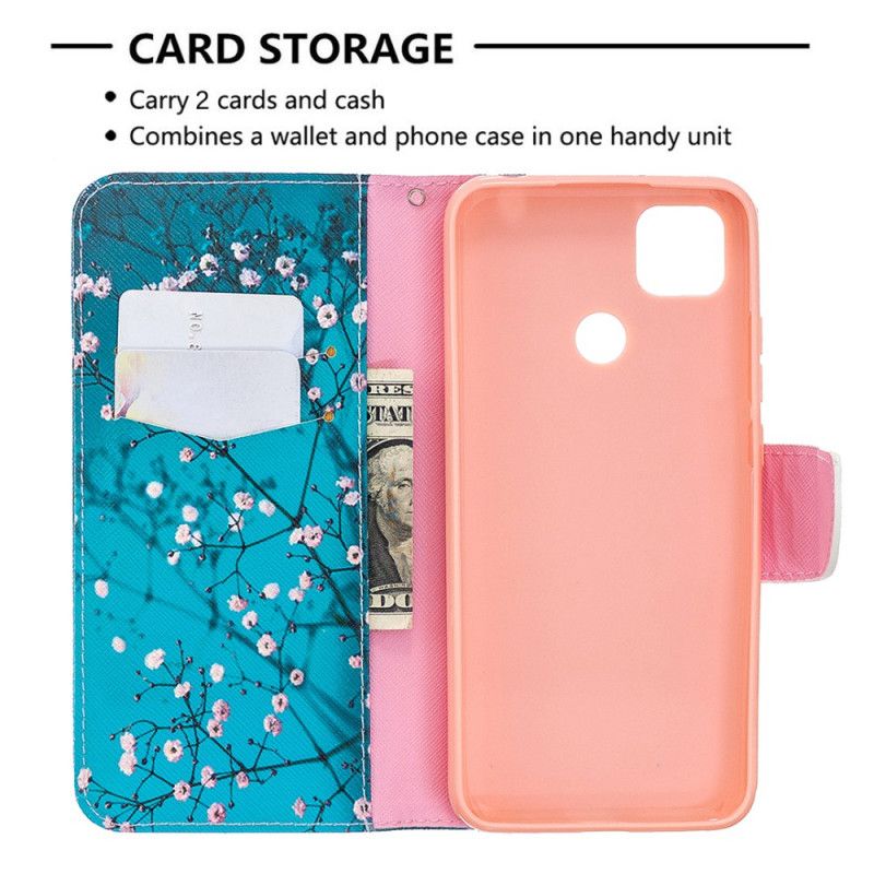 Leren Hoesje Xiaomi Redmi 9C Bloeiende Boom