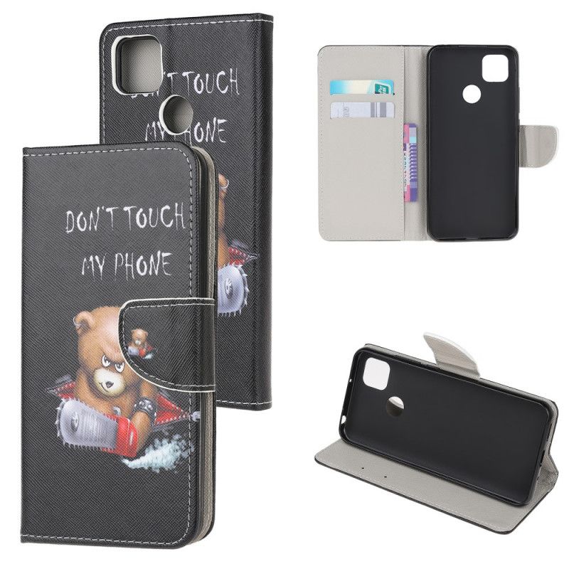 Leren Hoesje Xiaomi Redmi 9C Gevaarlijke Beer