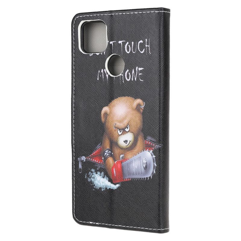 Leren Hoesje Xiaomi Redmi 9C Gevaarlijke Beer
