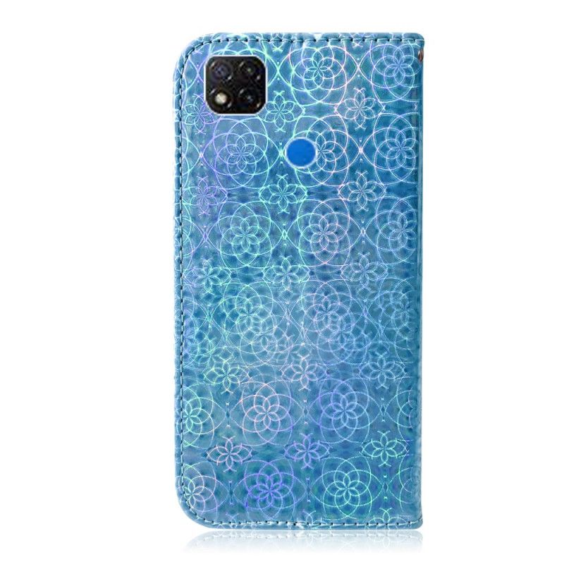 Leren Hoesje Xiaomi Redmi 9C Grijs Zwart Pure Kleur